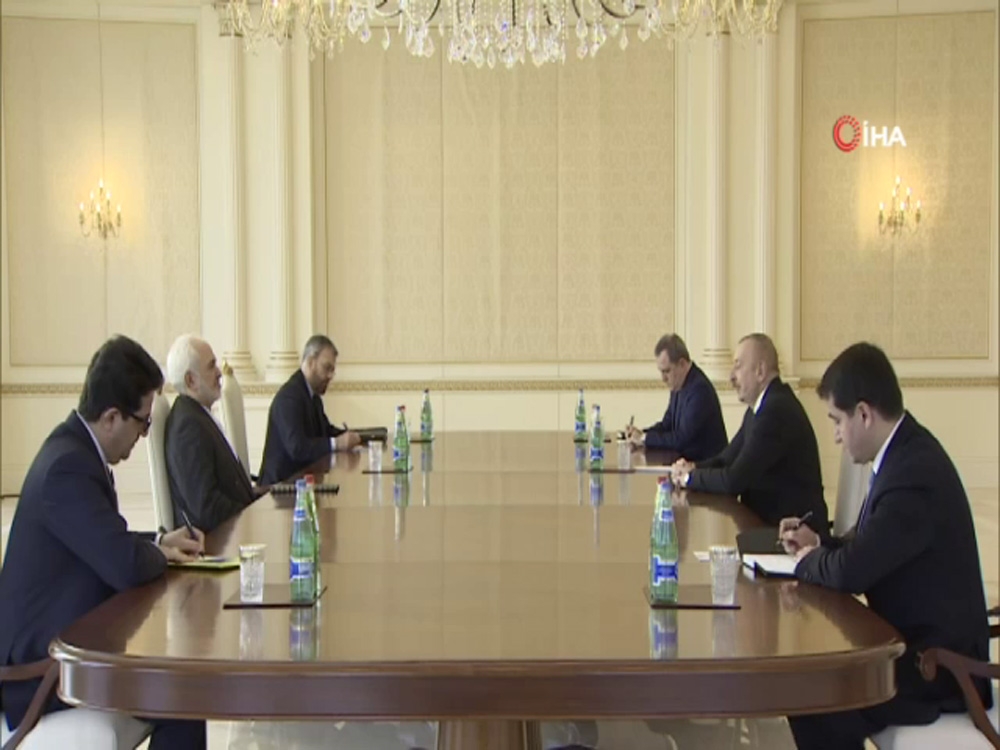 Azerbaycan Cumhurbaşkanı Aliyev, İran Dışişleri Bakanı Zarif’i kabul etti