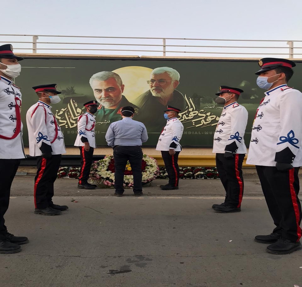 Bağdat Uluslararası Havalimanı’na Süleymani ve Mühendis’e ait posterler asıldı