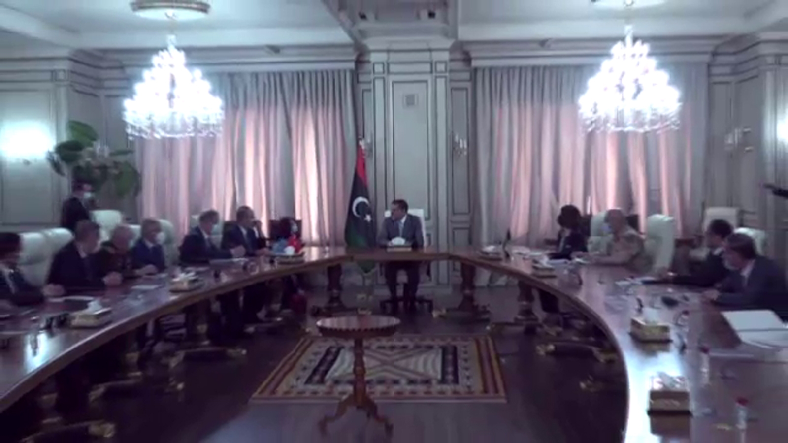 Bakan Akar, Çavuşoğlu ve Fidan, Libya Başbakanı Dibeybe ile görüştü