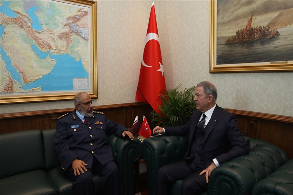 Bakan Akar, Katar Genelkurmay Başkanı’nı kabul etti