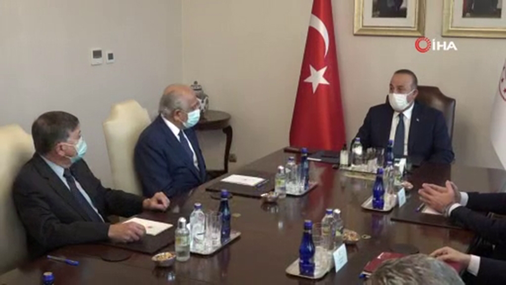 Bakan Çavuşoğlu, ABD Özel Temsilcisi Halilzad ile bir araya geldi