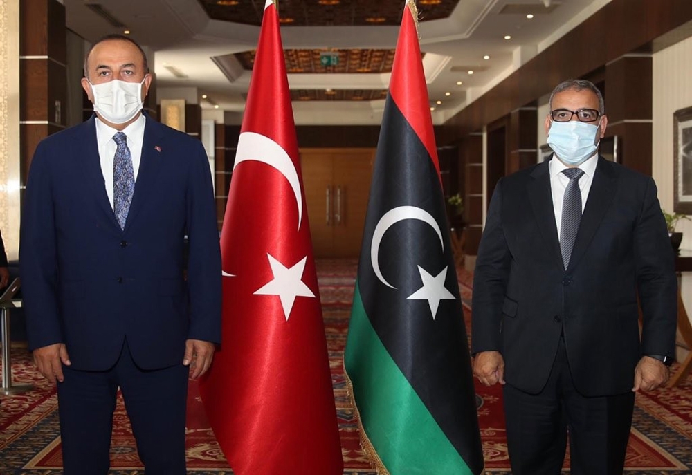 Bakan Çavuşoğlu, Libya Devlet Yüksek Konseyi Başkanı el-Mişri ile görüştü