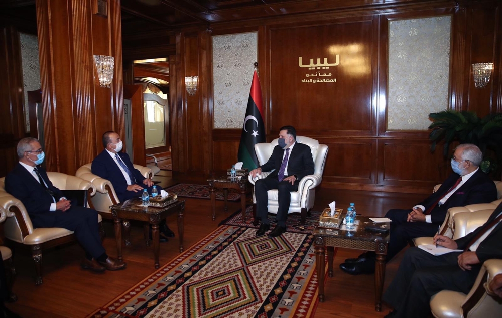 Bakan Çavuşoğlu Libya UMH Başkanı Serrac ile görüştü