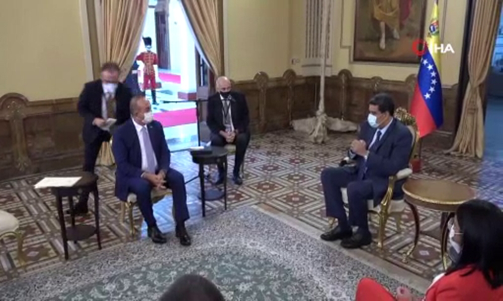 Bakan Çavuşoğlu, Venezuela Devlet Başkanı Maduro tarafından kabul edildi