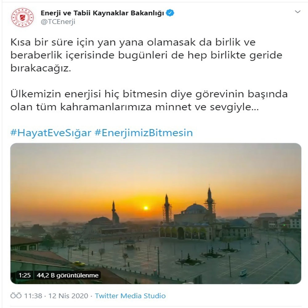 Bakan Dönmez, yasağa rağmen çalışmak zorunda olanları unutmadı