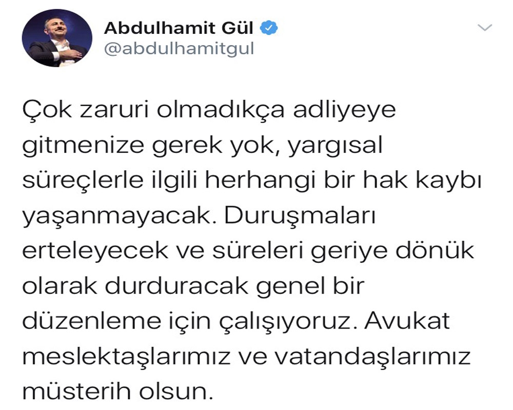 Bakan Gül: 