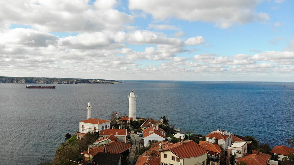 Bakan Karaismailoğlu’nun restore edileceğini duyurduğu Anadolu Feneri havadan görüntülendi