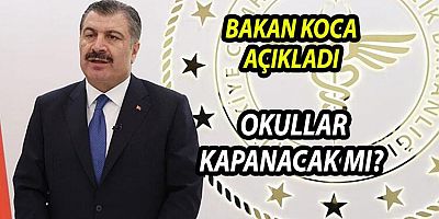 Bakan Koca açıkladı! Yüz yüze eğitime devam edilecek mi?