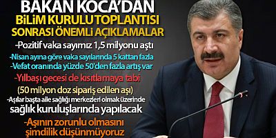 Bakan Koca: 'Pozitif vaka sayımız 1,5 milyonu aştı'