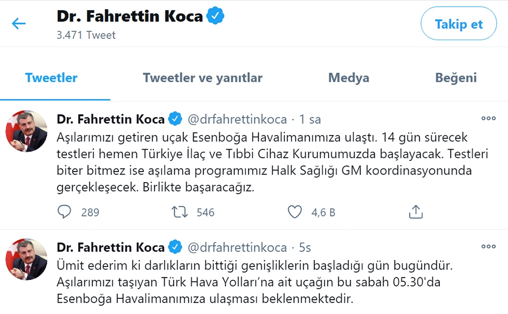 Bakan Koca: 