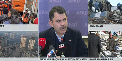 Bakan Kurum'dan deprem bölgesinde açıklama 