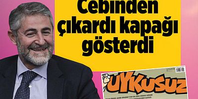 Bakan Nureddin Nebati cebinden telefonu çıkarıp Uykusuz'un kapağını gösterdi: Bravo...