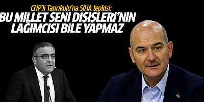 Bakan Soylu'dan CHP'li Tanrıkulu'na SİHA tepkisi!