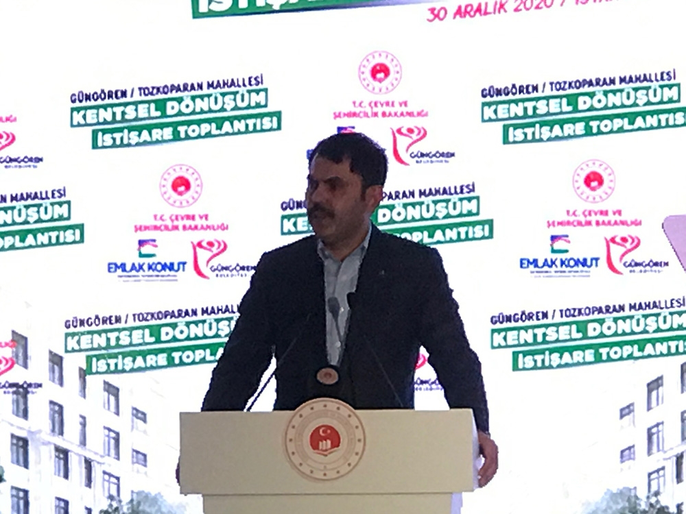 Bakanı Kurum, Güngören’de düzenlenen kentsel dönüşüm toplantısına katıldı