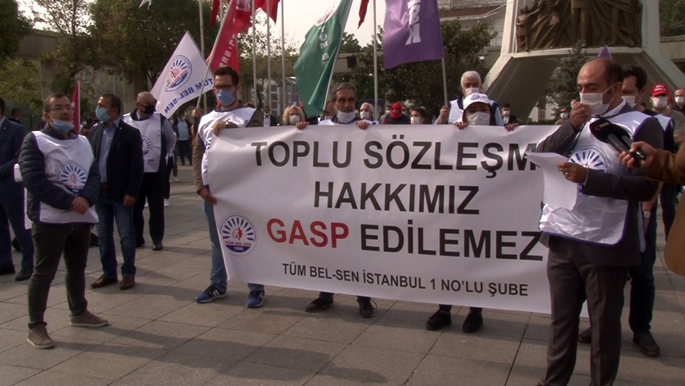 Bakırköy Belediyesi çalışanları 11’inci eylemlerini gerçekleştirdi