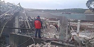 Balıkesir'de patlayıcı madde üretilen fabrikada patlama
