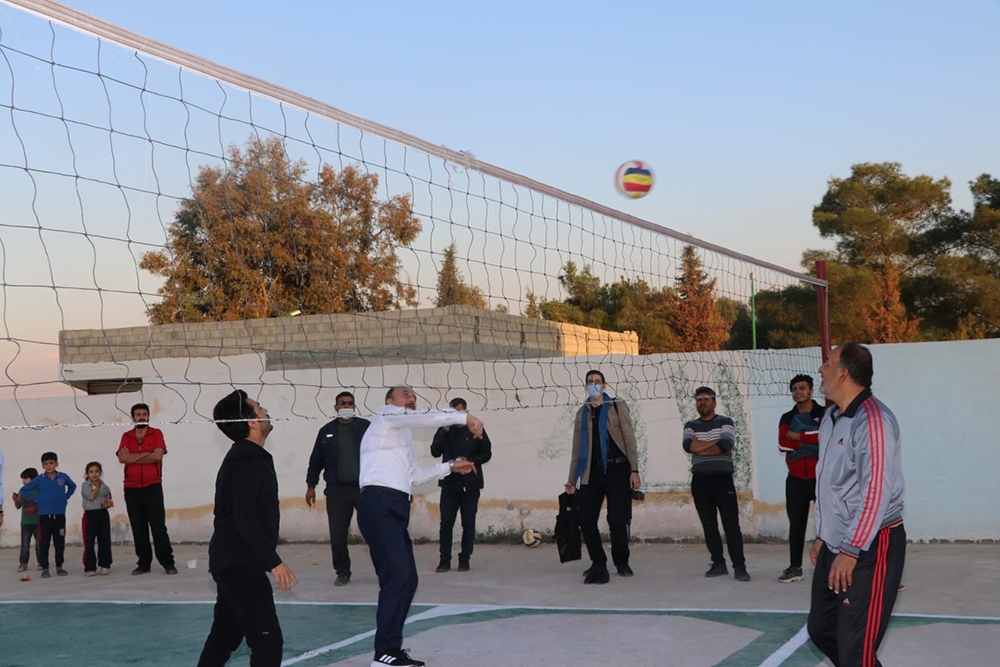 Barış Pınar bölgesinde voleybol maçı
