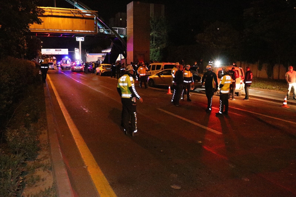Başkent’te alkollü sürücü polis uygulama noktasına aracıyla daldı: 5’i polis 7 yaralı