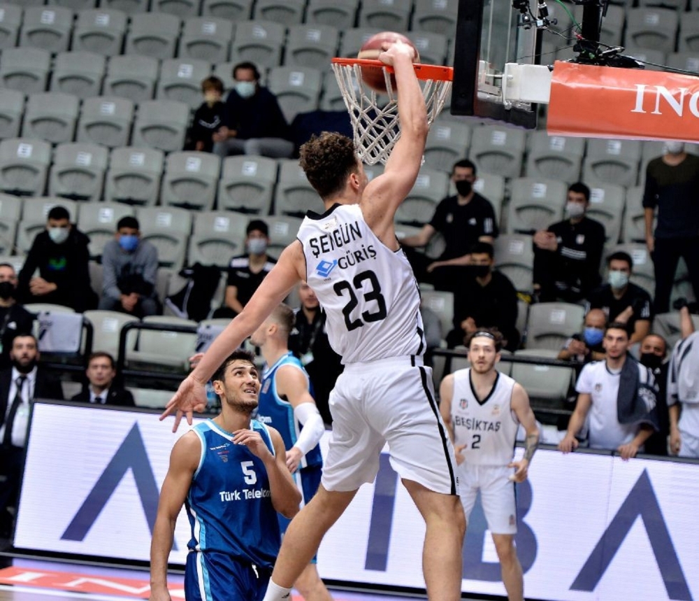 Basketbol Süper Ligi: Beşiktaş: 94 - Türk Telekom: 60
