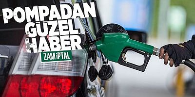 Benzin ve motorine bugün yapılan zam iptal edildi