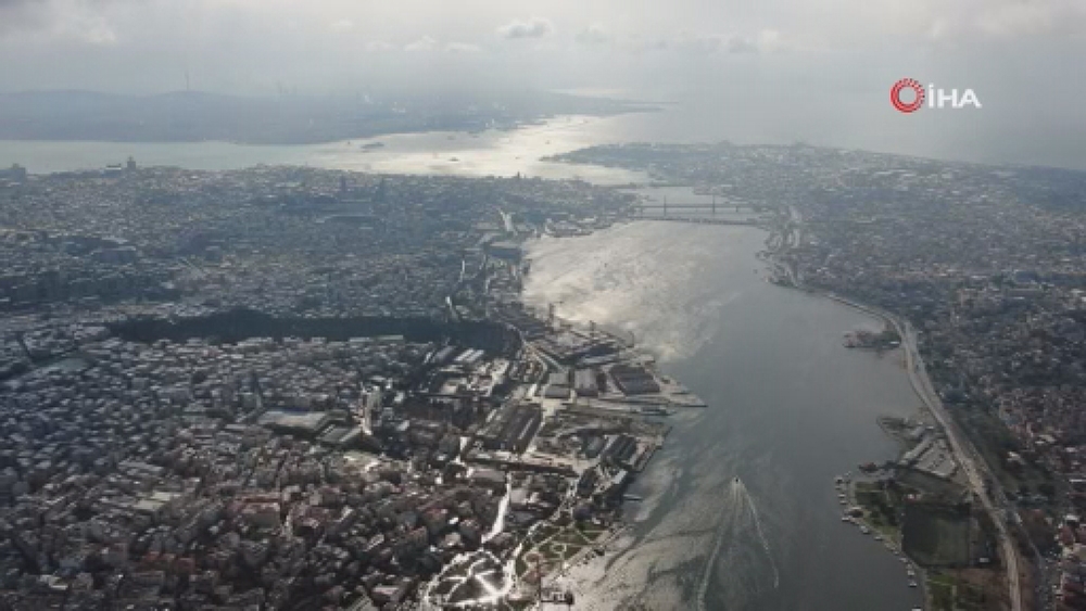 Beyaz örtü altındaki İstanbul havadan görüntülendi