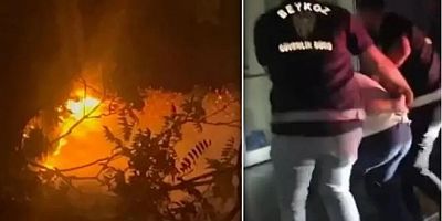 Beykoz’da işaret fişeğiyle yangın çıkaran Alihan A. tutuklandı!
