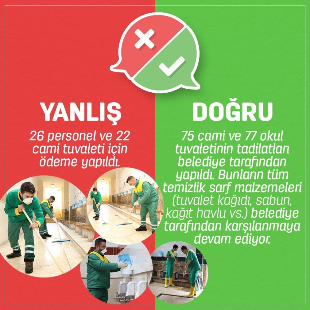 Beykoz’daki ’tuvalet temizliği’ çarpıtmasına cevap