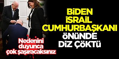 Biden, İsrail Cumhurbaşkanı Rivlin'in yardımcısının önünde diz çöktü