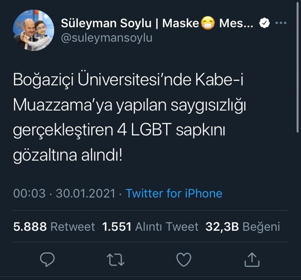 Boğaziçi Üniversitesi önünde Kabe fotoğrafının yere serilmesi soruşturmasında 4 gözaltı