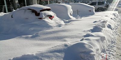 Bolu 72 yıldır böyle kar görmedi