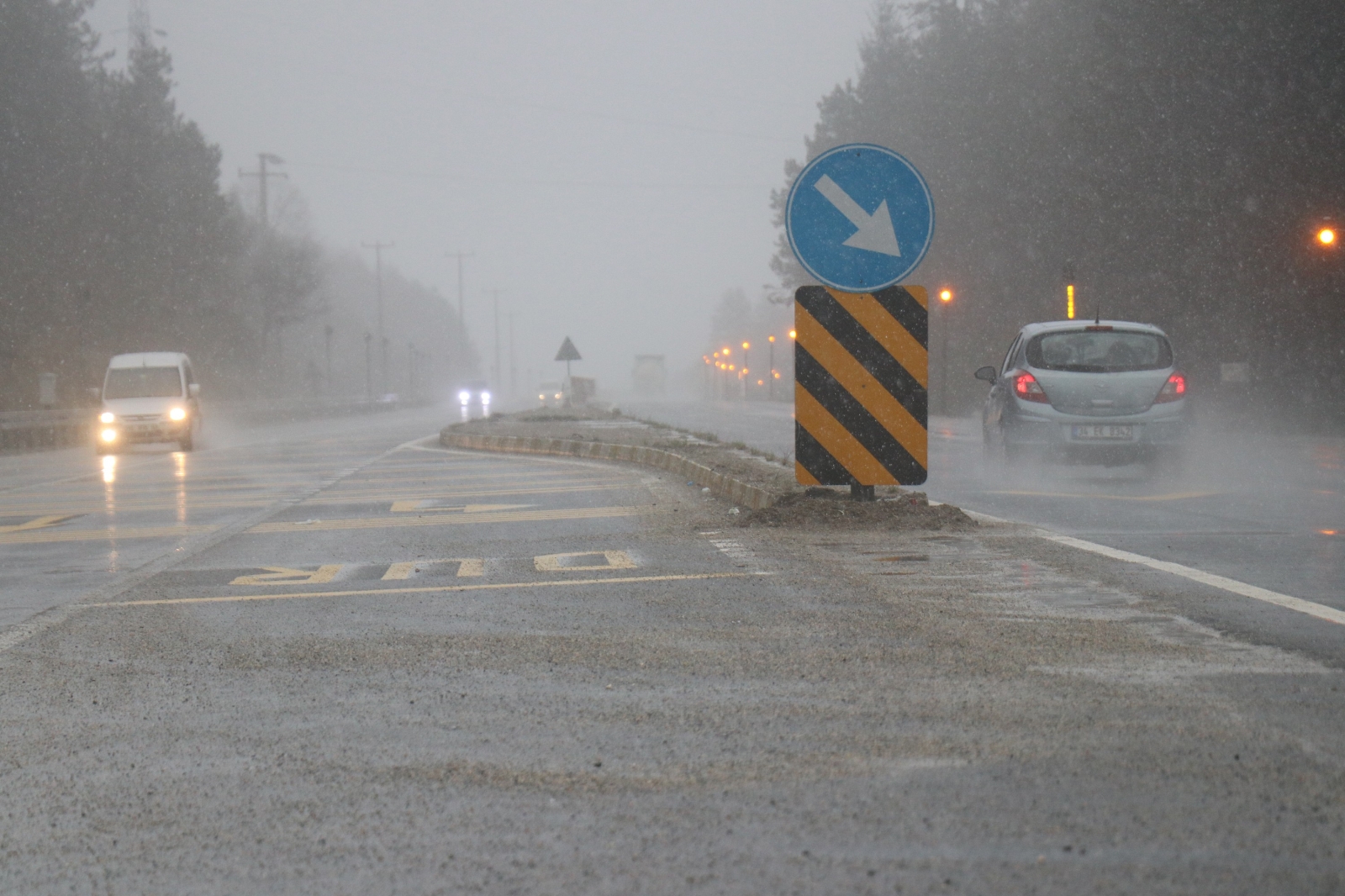 Bolu Dağı’nda kar yağışı başladı
