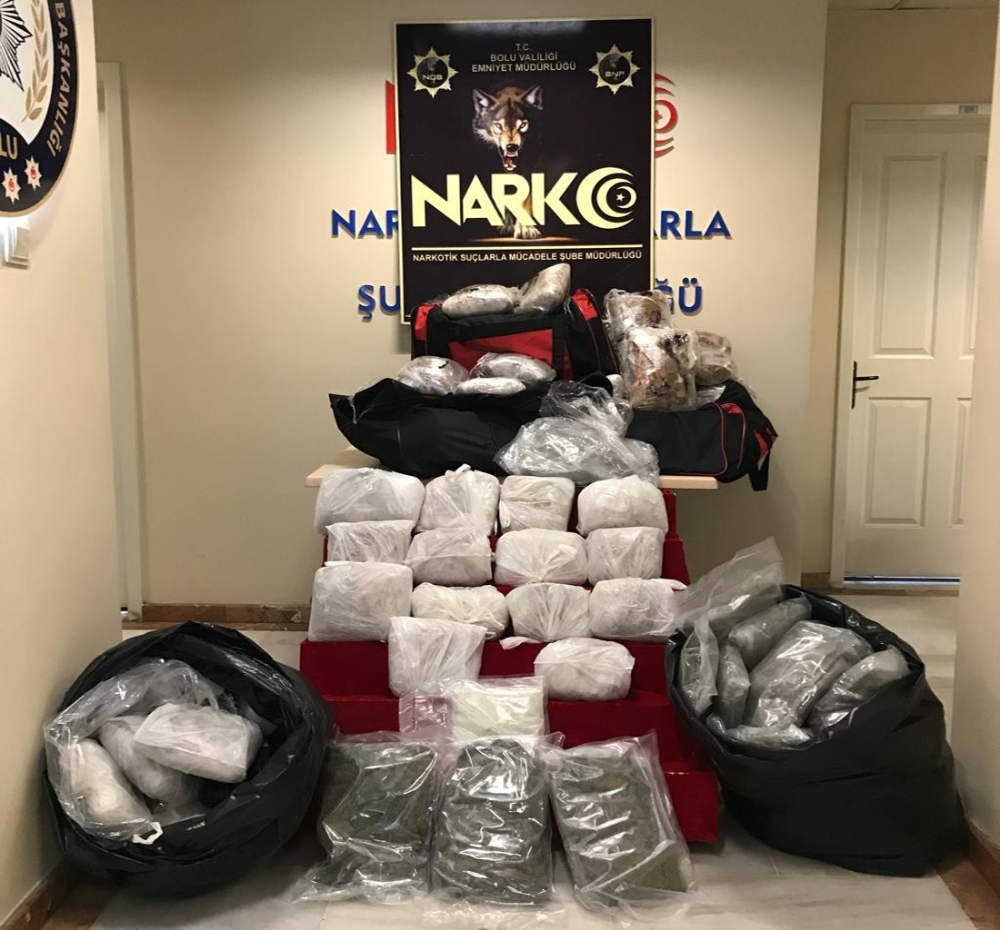 Bolu’da 83 kilo 550 gram esrar yakalanan şahıs tutuklandı