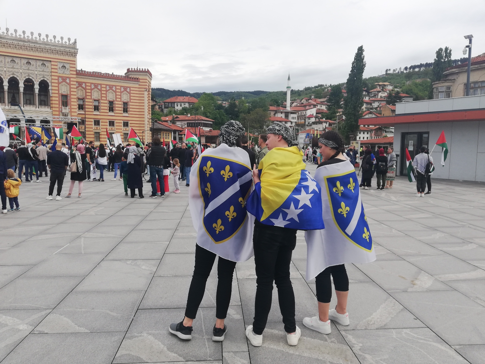 Bosna Hersek’te Filistin’e destek gösterisi