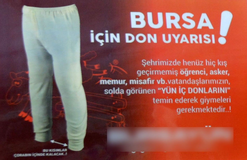 Bursa İçin Don Uyarısı