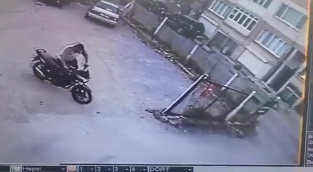 Bursa’da kaykaya biner gibi motor çaldılar