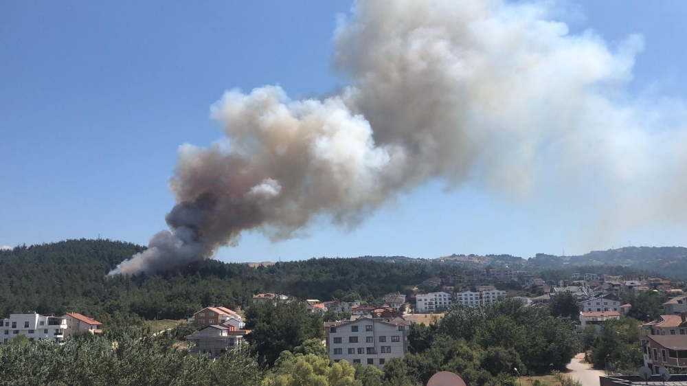 Bursa’daki orman yangını ekipleri alarma geçirdi