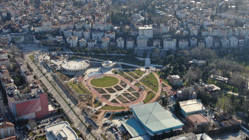 Bursa’nın ilk Millet Bahçesi açılıyor...Havadan böyle görüntülendi