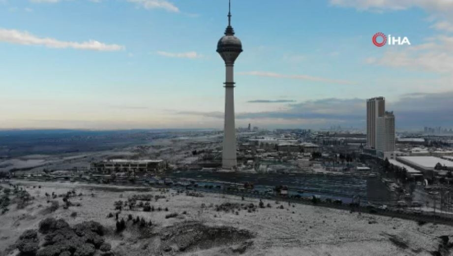 Büyükçekmece’den kar manzaraları