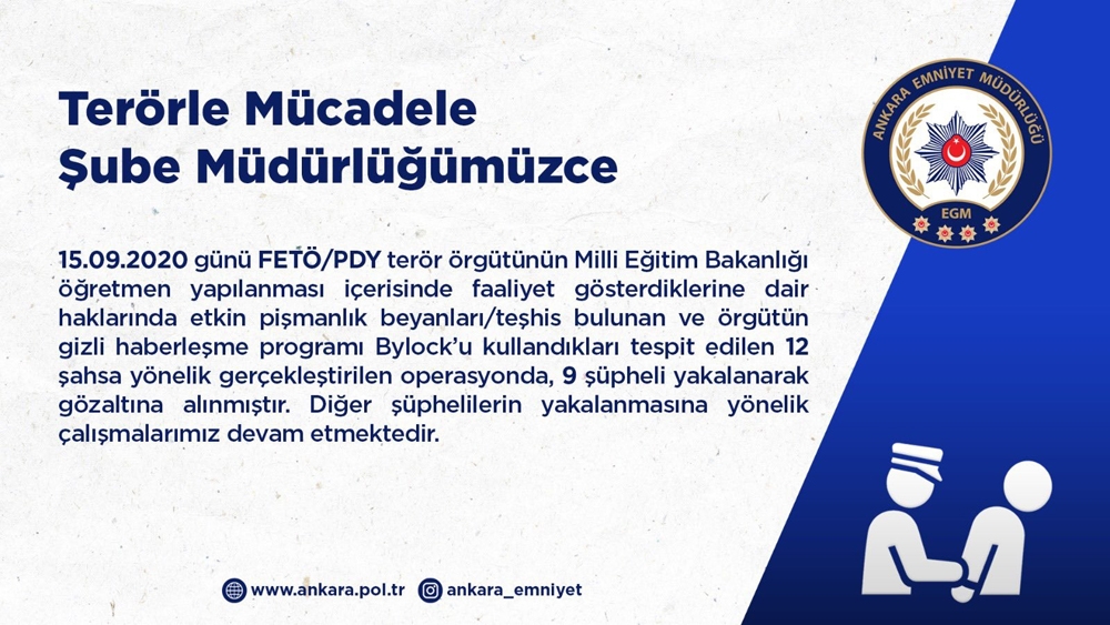 ByLock kullanıcısı 12 öğretmen hakkında gözaltı kararı