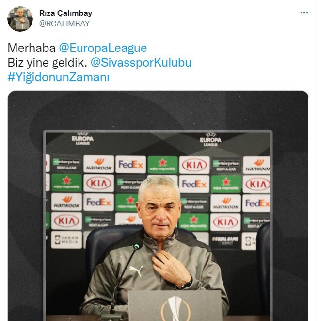 Çalımbay’dan Avrupa paylaşımı! “Avrupa yine biz geldik”
