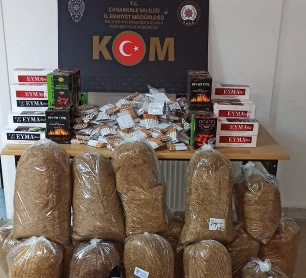 Çanakkale’de kaçak tütün operasyonu