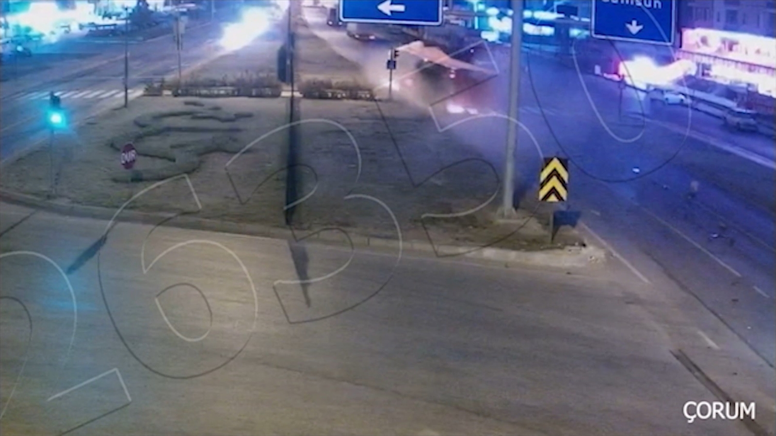Çankırı, Çorum ve Kırıkkale’deki trafik kazaları KGYS kamerasında