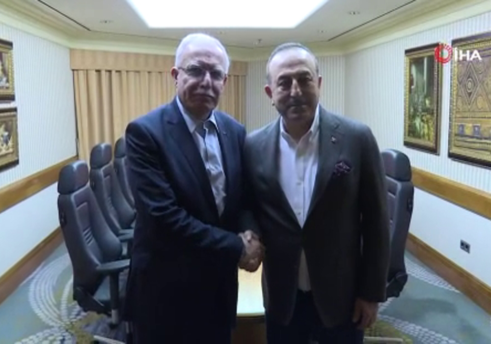 Çavuşoğlu, Filistinli mevkidaşı Al Maki ile görüştü