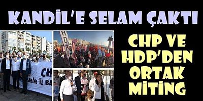CHP ile HDP ortak miting düzenledi.. Kandil'e selam olsun