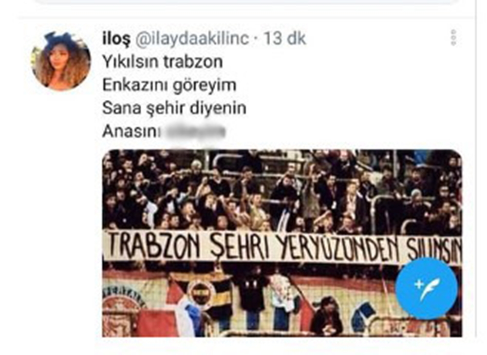 CHP Isparta İl Gençlik Kolları Başkan Yardımcısı Kılınç’tan Trabzon için skandal paylaşım