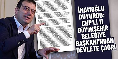 CHP'li 11 büyükşehir belediye başkanından ortak açıklama