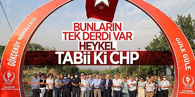 CHP'li Saruhan Belediyesi'nden heykel açılışı