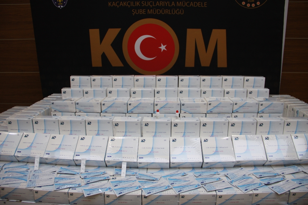 Çin’den getirilen 5 binin üzerinde Covid-19 kaçak test kiti ele geçirildi