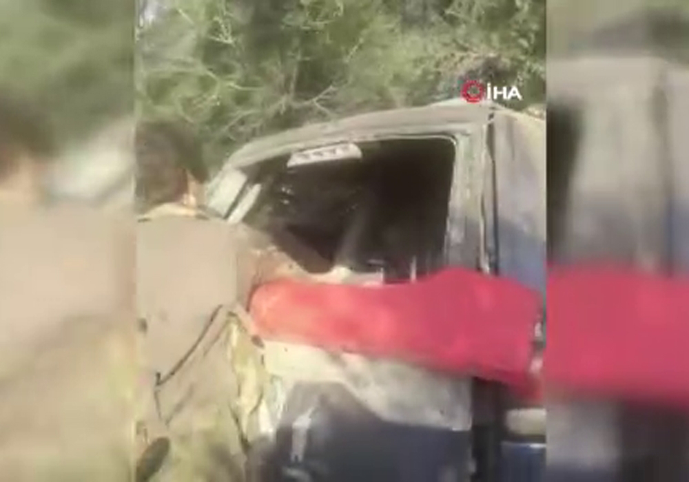 Çobanbeyde Bombalı Yüklü Araç Patladı