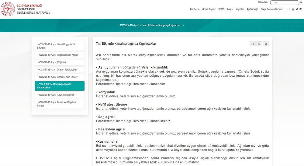 Covid-19 aşısı olanlar yan etkilerle karşılaştığında ne yapacak?